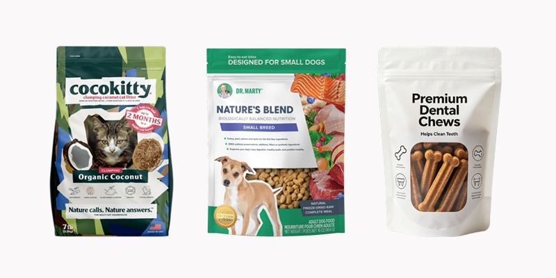 Nourriture pour animaux en sac